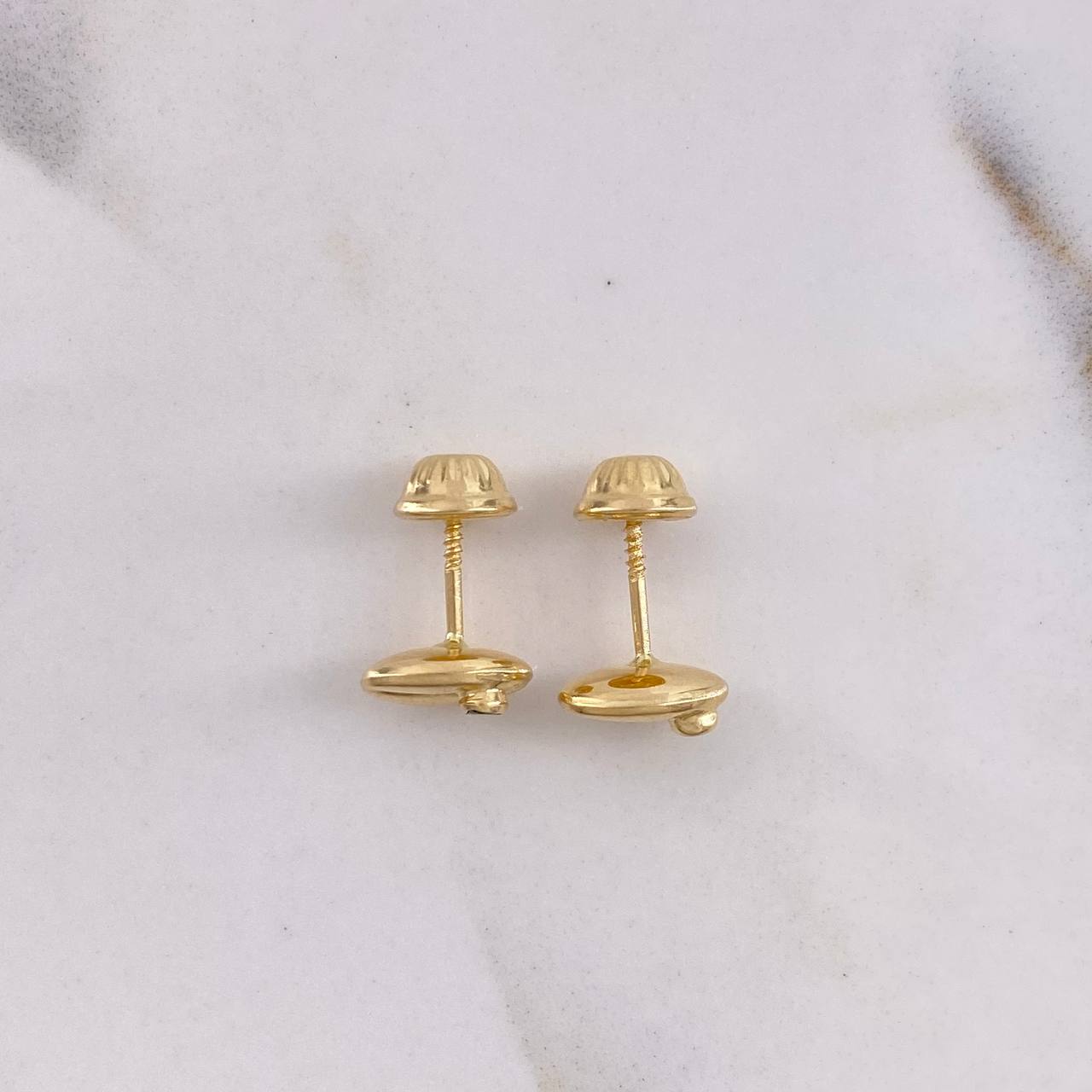 Topos Grano Café 0.5gr / Circones Verdes Oro Amarillo 18K &
