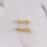 Topos Grano Café 0.5gr / Circones Verdes Oro Amarillo 18K &