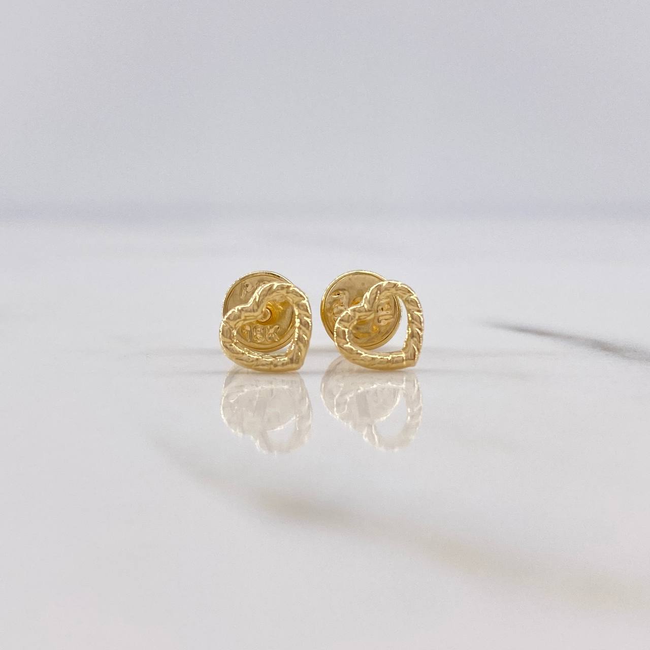 Topos Corazon 0.45gr / Silueta Punteados Oro Amarillo $