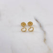 Topos Corazon 0.45gr / Silueta Punteados Oro Amarillo &