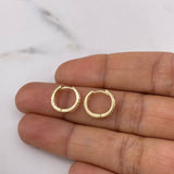 Candongas Rusticas 1.85gr / Circones Blancos Oro Amarillo &