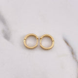 Candongas Rusticas 1.85gr / Circones Blancos Oro Amarillo &