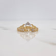 Anillo Corona 15s 1.75gr / T5 1/2 / Circones Blancos Dos Oros Amarillo Blanco &