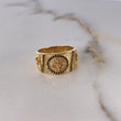 Anillo Ancla 8.15gr / T9 1/2 / Circones Negros Oro Amarillo $
