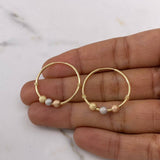 Candongas Aro 1.95gr / 2.5cm / 4mm Bolas Diamantadas Tres Oros $