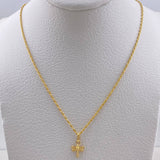 Cadena Lazo 0.9gr 50cm + Dije Libelula 0.3gr 1.5cm / Oro Amarillo (Oferta) &