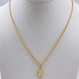 Cadena Lazo 0.9gr 50cm + Dije Oso TS 0.3gr 1.5cm / Oro Amarillo (Oferta) &