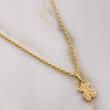 Cadena Lazo 0.9gr 50cm + Dije Oso TS 0.3gr 1.5cm / Oro Amarillo (Oferta) &