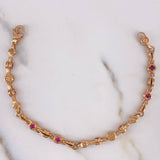Pulso Rustico Tornillo 14.25gr / 17cm / 5mm Circones Fucsias Oro Rosa $