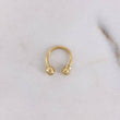 Piercing Curvo 0.4gr / 1cm / 3mm Bola Rosca Oro Amarillo (Joya) $
