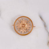 Herraje Flor De Lotto 2.9gr / 2.5cm / Madre Circones Blancos Oro Rosa $
