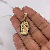 Dije Virgen Guadalupe 5.6gr / 3.7cm / Circones Blancos Negros Oro Amarillo 18K $