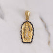 Dije Virgen Guadalupe 5.6gr / 3.7cm / Circones Blancos Negros Oro Amarillo 18K $