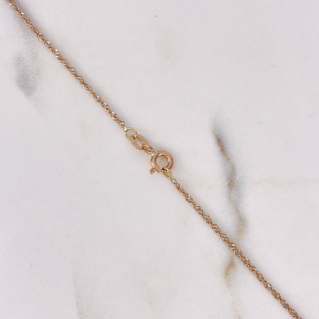 Cadena Singapur 1.9gr / 45cm / 1.3mm Tres Oros +3 18K $