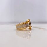 Anillo Virgen de Guadalupe 8.75gr / T8 1/4 / Circones Blancos Dos Oros Amarillo Blanco $