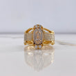 Anillo Virgen de Guadalupe 8.75gr / T8 1/4 / Circones Blancos Dos Oros Amarillo Blanco $