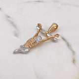 Dije Cristo 15.15gr / 5cm / Dos Oros Blanco Rosa 18K $