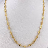 Cadena Rustica 12.95gr / 55cm / 4.9mm Barril Plano Oro Amarillo 18K $
