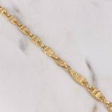 Cadena Rustica 12.95gr / 55cm / 4.9mm Barril Plano Oro Amarillo 18K $