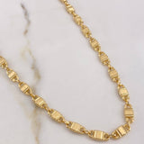 Cadena Rustica 12.95gr / 55cm / 4.9mm Barril Plano Oro Amarillo 18K $