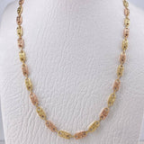 Cadena Rustica Tornillo 13gr / 60cm / 5.2mm Dos Oros Amarillo Rosa 18K $