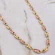 Cadena Rustica Tornillo 13gr / 60cm / 5.2mm Dos Oros Amarillo Rosa 18K $