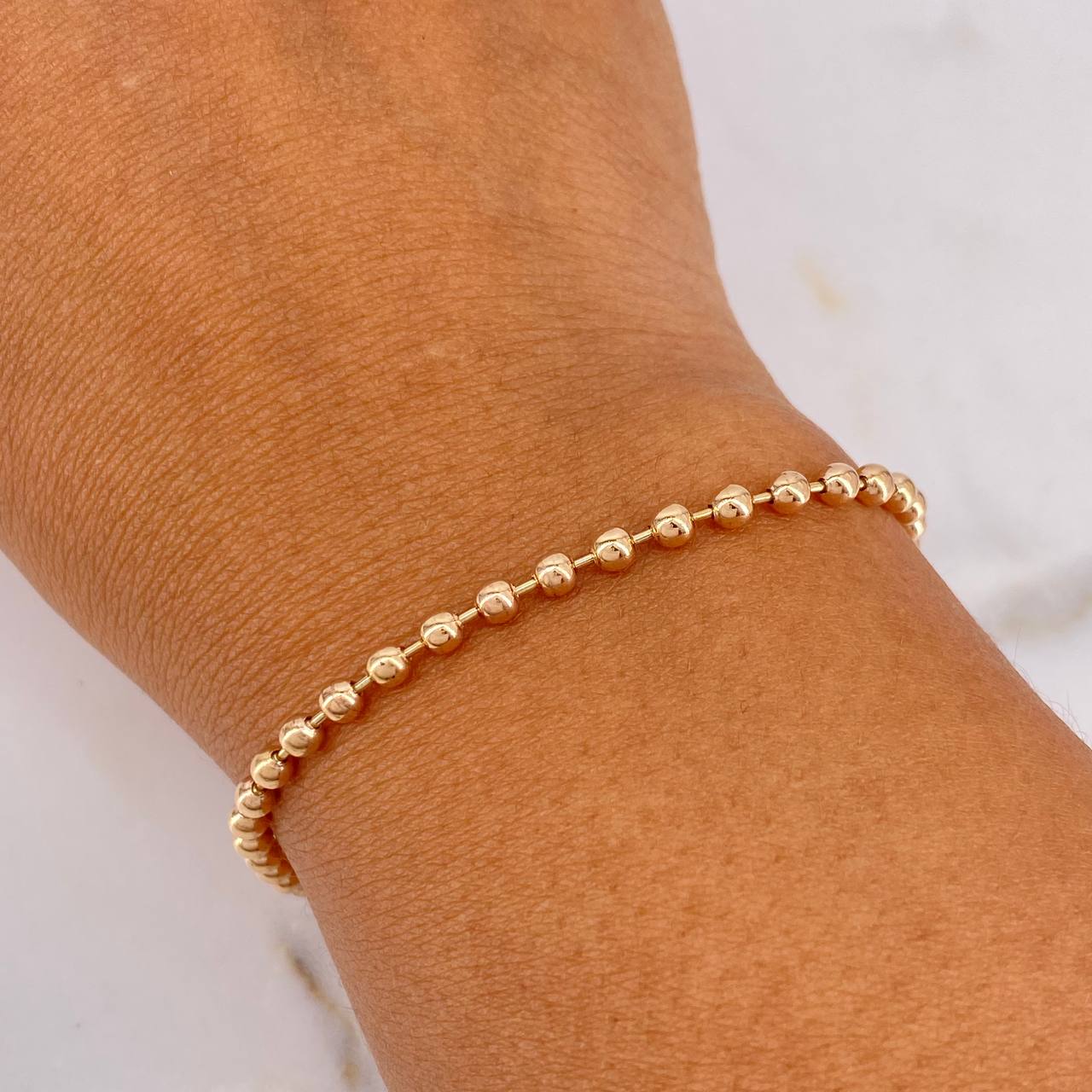 Pulso Militar 5.7gr / 18.5cm / 3mm Oro Rosa +3 18K $