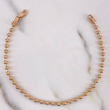 Pulso Militar 5.7gr / 18.5cm / 3mm Oro Rosa +3 18K $