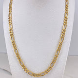 Cadena Figaro 10gr / 60cm / 5.3mm Oro Amarillo +1 18K $