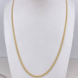 Cadena Garibaldi 3.3gr / 60cm / 2mm Oro Amarillo +3 18K $