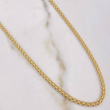 Cadena China 8.5gr / 60cm / 2.4mm Oro Amarillo +0 18K $