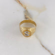 Anillo Sello Signo Peso 3.75gr / T11 1/2 / Dos Oros Amarillo Blanco $