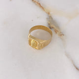Anillo Sello Leon 3.85gr / T11 1/4 / Correa Oro Amarillo $