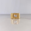 Anillo Sello Toro 3.1gr / T11 / Dos Oros Amarillo Blanco $