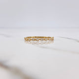 Anillo Argolla Churumbela 0.95gr / T8 1/2 / Circones Blancos Oro Amarillo 18K $