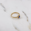 Anillo Halo 2.45gr / T7 / Circones Blancos Azul Oro Amarillo 18K $