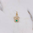 Dije Huella 0.55gr / 1.8cm / Esmeralda 6pts Oro Amarillo 18K (Joya) $