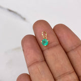 Dije Halo Grande 0.45gr / 1.3cm / Esmeralda 58pts Oro Amarillo 18K (Joya) $