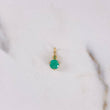 Dije Halo Grande 0.45gr / 1.3cm / Esmeralda 58pts Oro Amarillo 18K (Joya) $