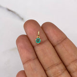 Dije Halo Mediano 0.35gr / 1.1cm / Esmeralda 20pts Oro Amarillo 18K (Joya) $