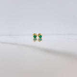 Topos 0.7gr / Esmeralda 16pts Oro Amarillo 18K (Joya) $