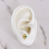 Topos Flor 1gr / Esmeralda 12pts Oro Amarillo 18K (Joya) $