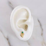 Topos Corazon 1.05gr / Esmeralda 12pts Oro Amarillo 18K (Joya) $
