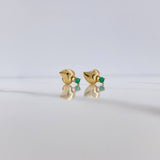Topos Corazon 1.05gr / Esmeralda 12pts Oro Amarillo 18K (Joya) $