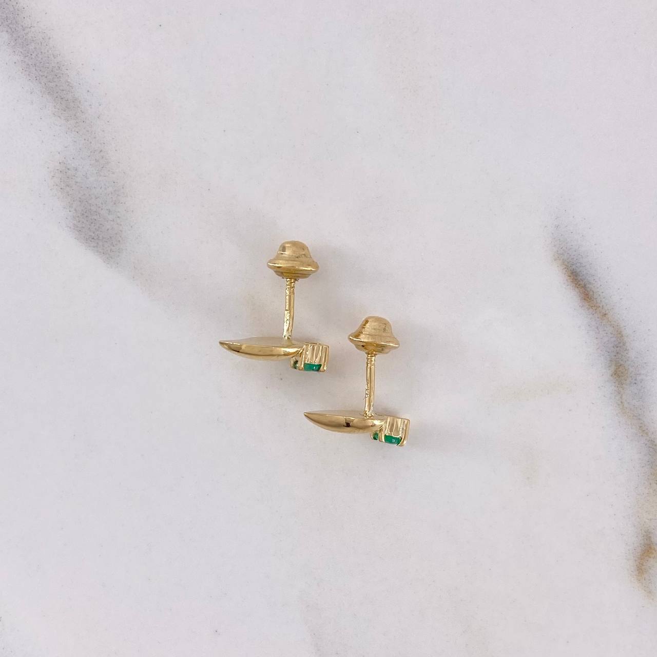 Topos Corazon 1.05gr / Esmeralda 12pts Oro Amarillo 18K (Joya) $