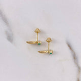 Topos Grano Café 1.15gr / Esmeralda 12pts Oro Amarillo 18K (Joya) $
