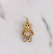 Dije Oso Articulado 4.2gr / 2.4cm / Circones Blancos Negros Oro Amarillo 18K #