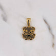 Dije Perro  2.9gr / 2.4cm / Circones Negros Oro Amarillo 18K $