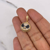 Dije Jack 2.6gr / 2.2cm / Circones Blancos Negros Oro Amarillo 18K #
