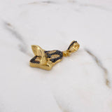 Dije Pato 6.75gr / 3.6cm / Circones Blancos-Negros-Rosados Oro Amarillo 18K $